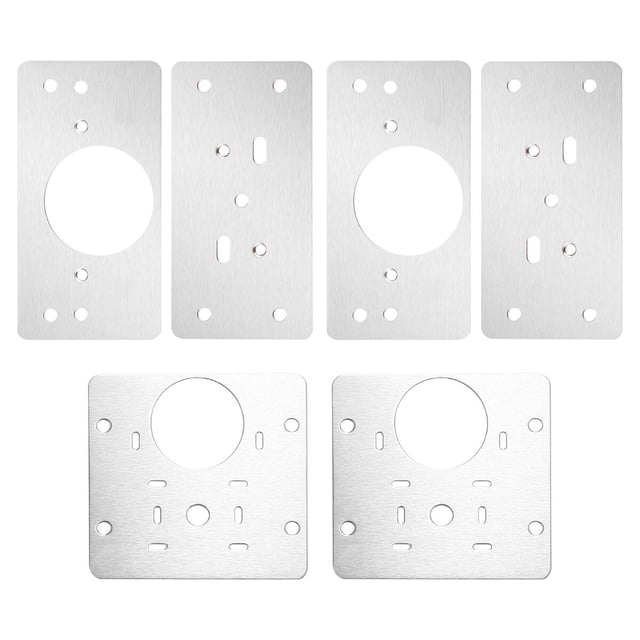MasteelfCA 3 Paires de Plaques de Réparation de Charnière d'Armoire Pièces de Réparation de Meubles avec Vis