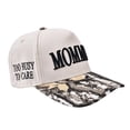 thumbnail image 3 of Women's "Mommin" Embroidered Trucker Hat, Retro Two Tone Ponytail Baseball Cap, Adjustable Snapback Dad Hat for Casual, Outdoor, and Great Gift for Mom Bronze, 3 of 5