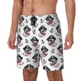 thumbnail image 2 of Uemuo Pirate Puppy Pattern Mens Swim Trunks Quick Dry Board Shorts with Mesh Lining, Stretch Beach Shorts Quick Dry No-Chafing Board Shorts-X-Large, 2 of 9
