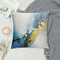 thumbnail image 2 of Creowell Pillow Case Blue Gold Marbling Short Plush Pillowcase 1 Piece White, 2 of 5