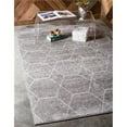 thumbnail image 1 of Unique Loom 3146487 2 x 3 ft. Geometric Trellis Frieze Rectangular Rug, Light Gray, 1 of 5