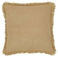 thumbnail image 2 of VHC Brands Burlap Natural Fringed Ruffle Solid Color Cotton Farmhouse Bedding Square Euro Sham, Antique White, 2 of 11