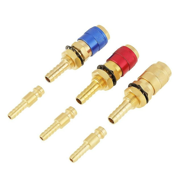 Adaptateur de connecteur rapide refroidi à l'eau et au gaz, 3 pièces de 8 mm pour torche de soudage TIG