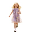 thumbnail image 6 of Flower Girl Dress Sleeveless Halter Neck Princess Tulle Dress Kids Summer Dresses Collar Bow Floral Embroidery Sundress for Wedding Party Birthday Casual Outfit(Purple,4-5 Years), 6 of 8