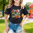 thumbnail image 2 of Miaoju Toddler Girl Tops 2t Crew Neck Cute Graphic Short Sleeve Tee for Toddler Comfy Preppy Tops T Shirts for Boys and Girls, 2 of 7