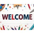 thumbnail image 4 of Welcome Banner with International Flags Circular Design Background Event Decoration Party Supplies Global Conference Backdrop Indoor Outdoor Display, 4 of 4