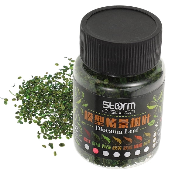 SEWCHICS Realistic Miniature Leaves Simulation Leaves Architecture Diorama Green Resin 1Pack
