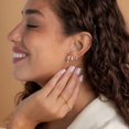 thumbnail image 4 of Women's Silver/Gold Hoop Earrings Set Small Hoop Earrings Stacked Drop Earrings Simple Dangle Earrings Anti-Allergy Daily Earrings Women's Fashion, 4 of 5