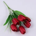 thumbnail image 3 of SPOORYYO Artificial Mini Tulips Silk Flowers for Wedding Flower Arrangements and Home Decoration, 3 of 9