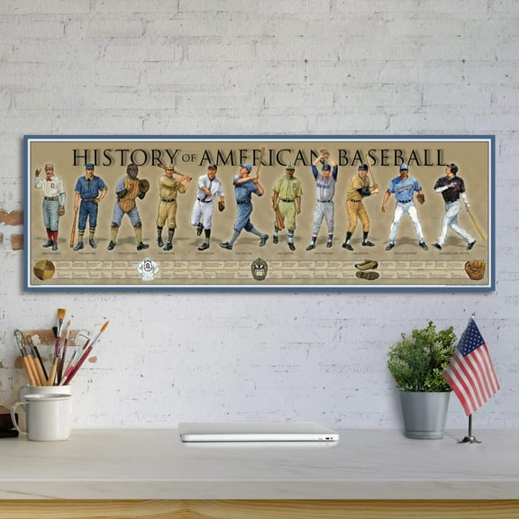 History of American Baseball - Unframed 11 ¾" x 36"