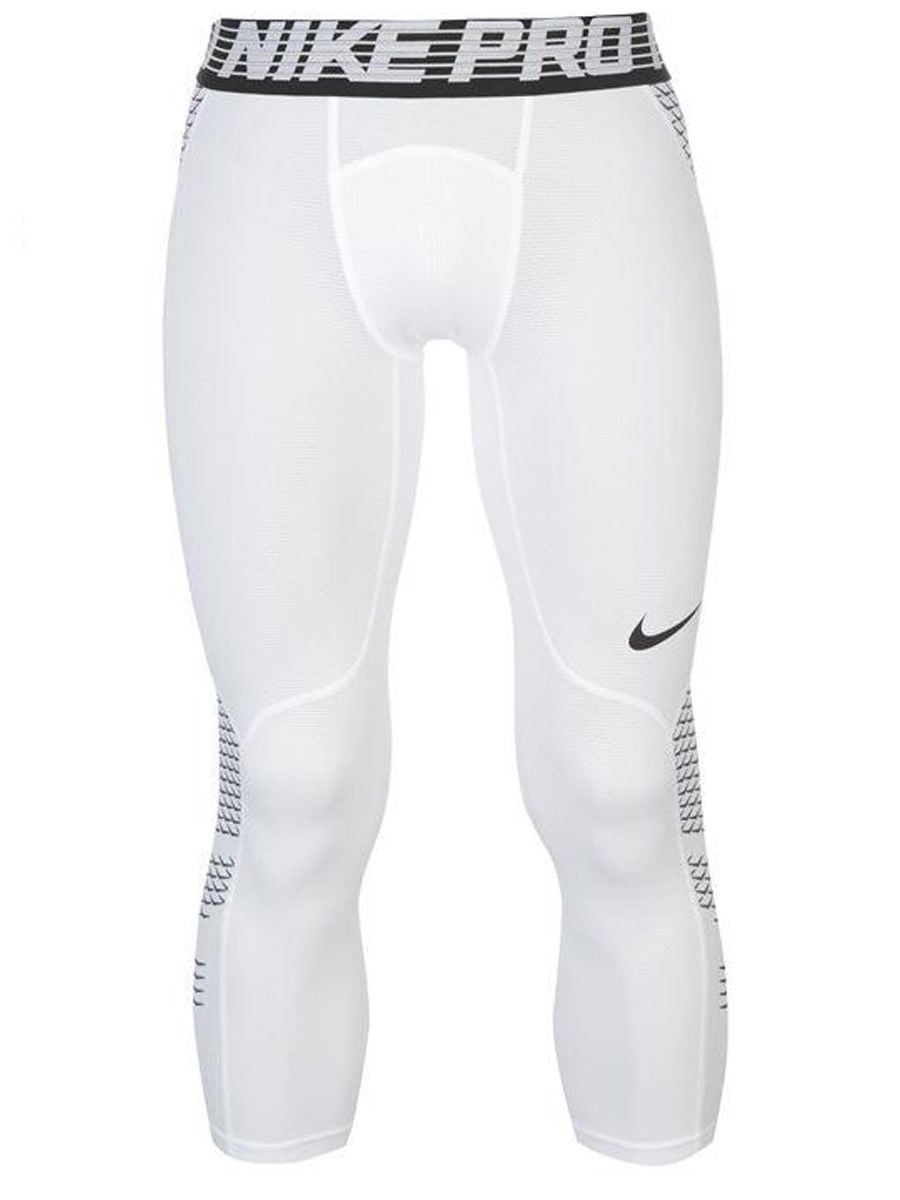 Nike - Nike Mens Pro Hypercool Quater Compression Tight Pants White/White New (L) - Walmart.com