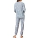 thumbnail image 3 of INSPIRAR CHIC Conjuntos de Pijamas de Manga Larga para Mujeres Sudadera de Punto Impresa con Estrellas 2 Piezas Ropa de Dormir S Gris Claro, 3 of 6