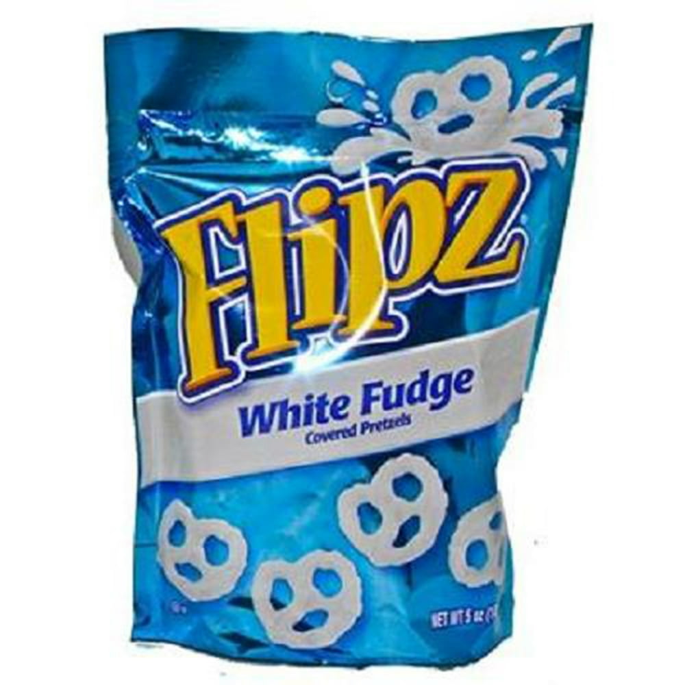 Flipz White Fudge Covered Pretzel, 5 Ounce (Pack of 6)