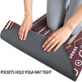 thumbnail image 3 of Red Boho Ethnic Geometric Pattern Hot Yoga Mat Towel Non Slip for Hot Yoga - Quick-Drying Yoga Mat Cover with 4 Corner Pockets with Travel Bag - Hot Yoga Towel Non Slip 70"x26", 3 of 6
