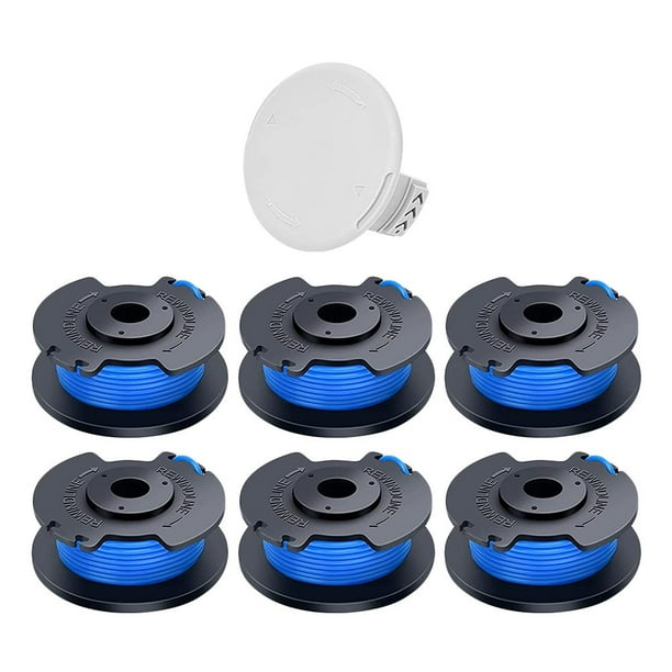Repuesto de línea de carrete para Ryobi AC14RL3A/AC14HCA (6 carretes y 1 cubierta)