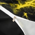 thumbnail image 4 of Homewish Yellow Glowing Lightning Twin Duvet Cover,Modern Geometric Twin Bedding,Black Reversible,2pcs,1 Duvet Cover and 1 Pillowcase, 4 of 6