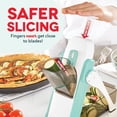 thumbnail image 2 of Dash Safe Slice Mandoline Slicer, Julienne + Dicer for Vegetables, Meal Prep & More with 30+ Presets & Thickness Adjuster, Aqua, 2 of 5