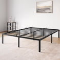 thumbnail image 2 of Ourlova 14 Inch Metal Platform Bed Frame Sturdy Twin Bed Frame Under Bed Storage Heavy Duty Steel Slat Support No Box Spring Needed Easy Assembly Suitable for Bedroom Black Full, 2 of 7