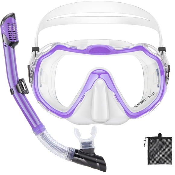 Set de Snorkel PIYAZI Equipo de Snorkel para Adultos con Bolsa de Malla