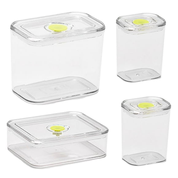 1 Set Food Storage Jar Transparent Large Capacity Leakproof  Moisture-proof Clear Grain Storage Box Tank Kitchen Supply