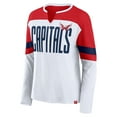 thumbnail image 2 of Women's Fanatics White/Red Washington Capitals Frozen Long Sleeve Notch Neck T-Shirt, 2 of 3