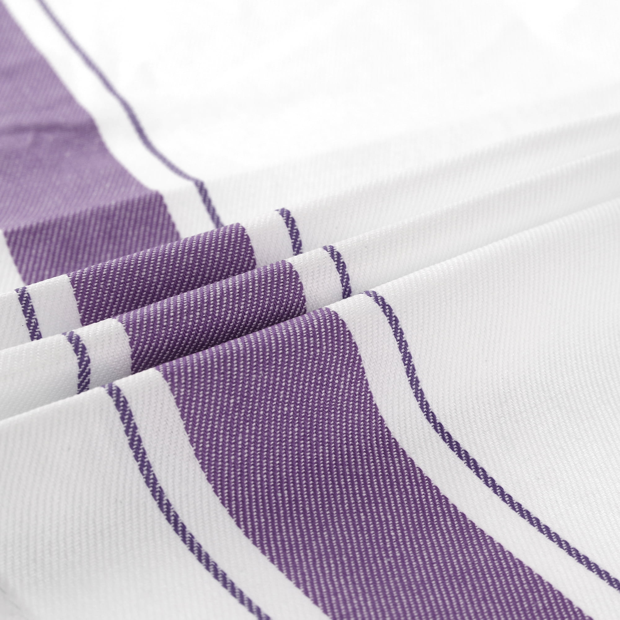 Unique Bargains 20"x28" Absorbent Linen Kitchen Dish Tea Towels Set Purple