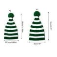 thumbnail image 2 of Christmas Knitted Windproof Hat Fluffy Pompom Decor Adult & Kids Christmas Hat for Xmas Holiday Carnival Party Hat, 2 of 8