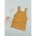 thumbnail image 4 of Qiylii Girls Suspender Dress, Solid Color Sleeveless Single Breated Dresses, 4 of 8