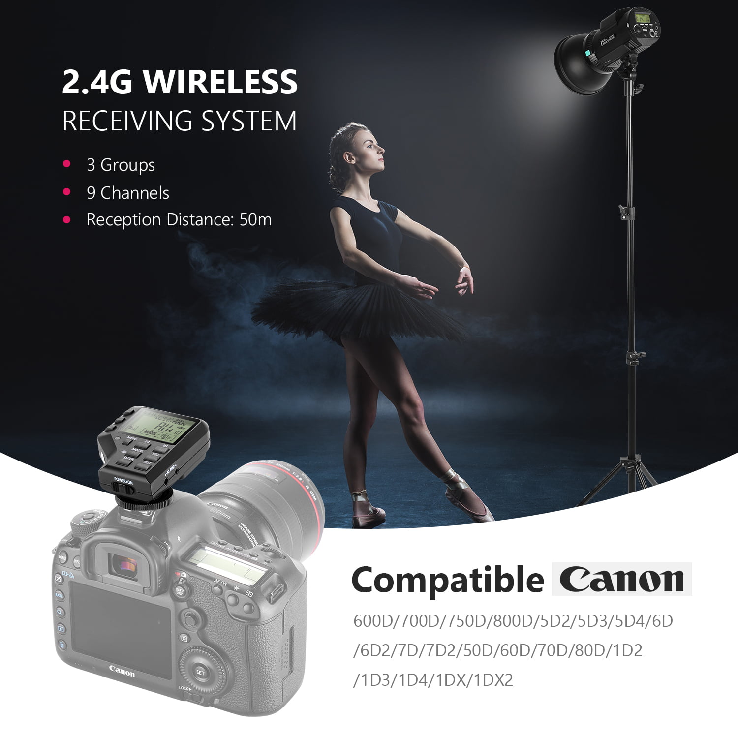 400 Full Power Flashes Neewer i6T EX 600W 2.4G TTL Studio Strobe 1/8000 HSS Flash Monolight Compatible with Canon，Wireless Trigger/Modeling Lamp/Recycle in 0.2-1 Sec/Lithium Battery /Bowens Mount