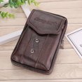 thumbnail image 6 of fankhu Multi-function Men PU Waist Bags Phone Wallet Belt Bum Pouch (Coffee 2), 6 of 7
