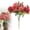 Bright Red, variant on Artificial Rose Flowers Bouquet Wedding Table Centerpieces Arrangement Home Kitchen Decor 1 Bunches 13 Inch