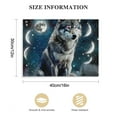 thumbnail image 2 of Nawypu  Wolf with Starry Sky Canvas Wall Art Black and White Wildlife Wolves and Full Moon Picture Prints Modern Wild Animal Artwork for Bedroom Wall Decoration Each Panel, 2 of 5
