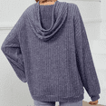 thumbnail image 2 of Aricy Hoodies Knit Sweatshirts for Women Loose Soft Fall Hoodies Long Sleeve Solid Color Pullover Winter Tops Outerwear Fall Clothing with Pockets, 2 of 6