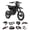 Black—with 14"/12" wheel, variant on Qronge X1 Spark Electric Dirt Bike for Adults 4500W Peak, 60Miles Range & 50 mph, 60V 28.8AH Battery, Dual Hydraulic Brakes, Full Suspension, 14"/12" E-Dirt Bike with Accessory Pack, UL2849 by SGS