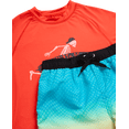 thumbnail image 2 of Big Chill Boys' Rash Guard Set - UPF 50+ Short Sleeve Swim Shirt and Bathing Suit Trunks - Swimwear Set for Boys (4-14), 2 of 7