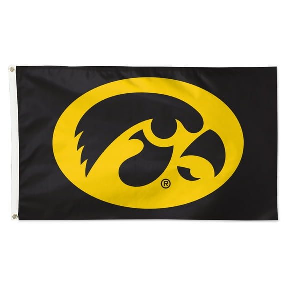 WinCraft Iowa Hawkeyes 3' x 5' Single-Sided Deluxe Secondary Team Logo Flag