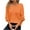 Orange Tops, variant on Htigea Plus Size Fall Shirts for Women Casual Crew Neck Long Sleeve Tops Loose Cozy Crochet Tshirts Army Green 2XL