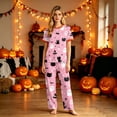 thumbnail image 2 of Halloween Matching Pajamas Set for Family Funny Print Jammies PJs Holiday Sleepwear Loungewear for Women/Men Women 3XL, 2 of 7