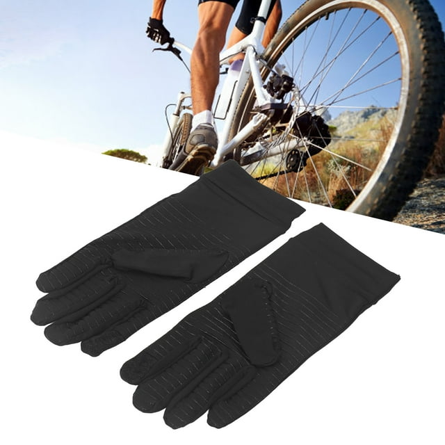 Copper Full Finger Compression Gloves, Fiber Arthritis Compression Gloves Health Care Non Slip Dot Copper Compression Gloves