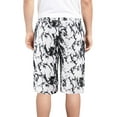 thumbnail image 3 of Men's Patterned Casual Drawstring Cotton Blend Soft Fleece Athletic Shorts (White, XL), 3 of 3
