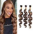thumbnail image 1 of Hair Bundles Hiaplame Highlight 30 32 35 cm Body Wave, 1 of 8