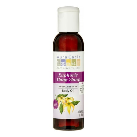 - Aura Cacia Aromatherapy Body Oil, Euphoric Ylang Ylang, 4 Oz