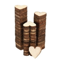 10mm Wooden Hearts, 50 Pack Unfinished Wood Hearts Blank Wooden Cutouts