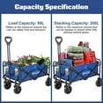 thumbnail image 4 of GVDV Collapsible Wagon Cart, Portable Utility Wagon for Camping, Beach, Picnic, Shopping, Sports, and Grocery Transport, Blue, 4 of 8