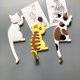 thumbnail image 5 of 7 unids lindo creativo multifunción gato de montaje en pared de la pared de gancho for el refrigerador pegatina de frigorífico Decoración de la red de la red gancho colgante, 5 of 6