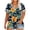 Orange, variant on Enjoytime Short Sleeve Shirts for Women Summer Striped V-Neck Blouses Fashion Casual Plus Size Tops
