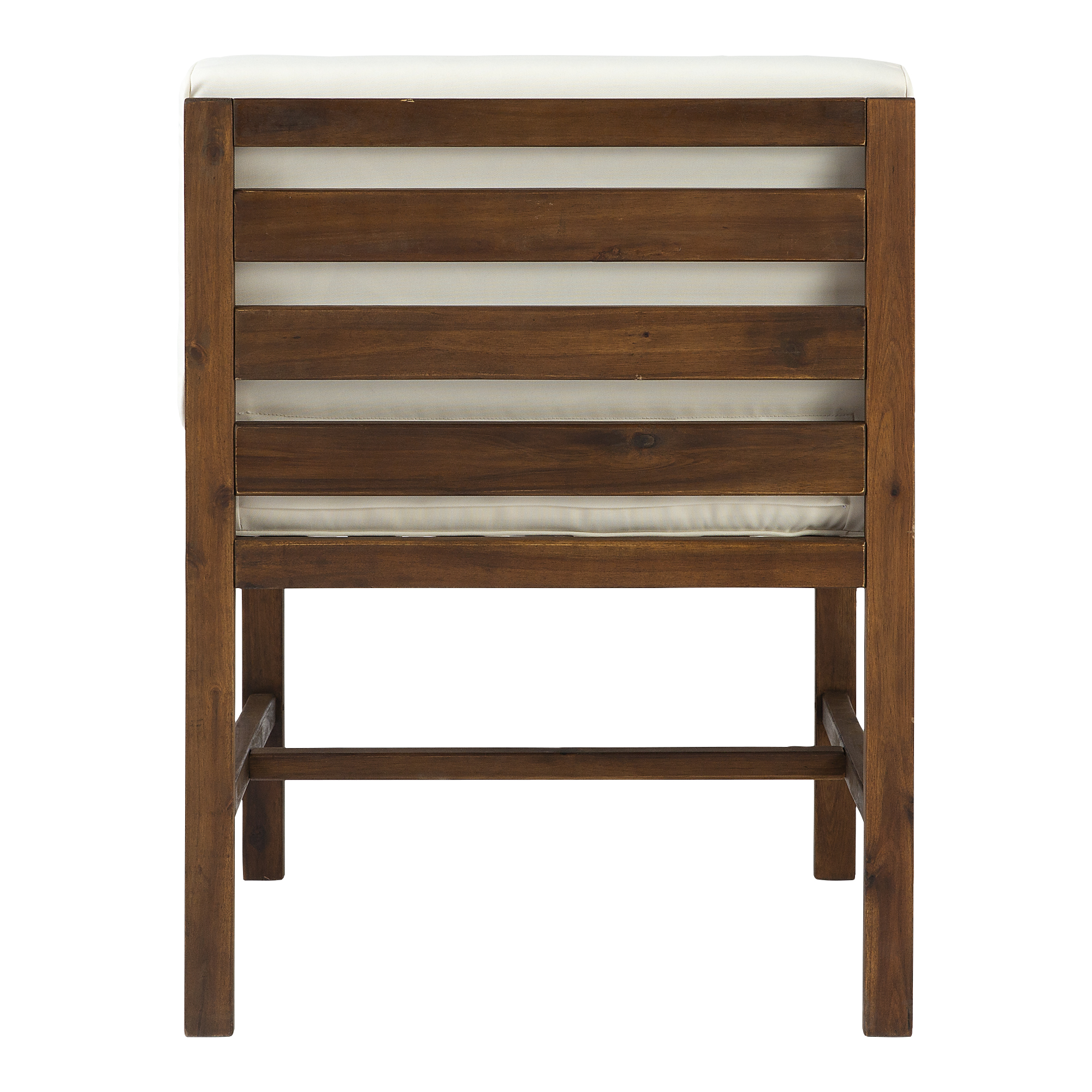 Modular Outdoor Dark Brown Acacia Wood Armless Chair by Manor Park