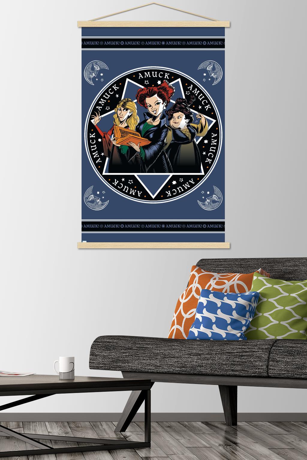 Disney Hocus Pocus - Amuck Wall Poster with Wooden Magnetic Frame, 22.375" x 34"