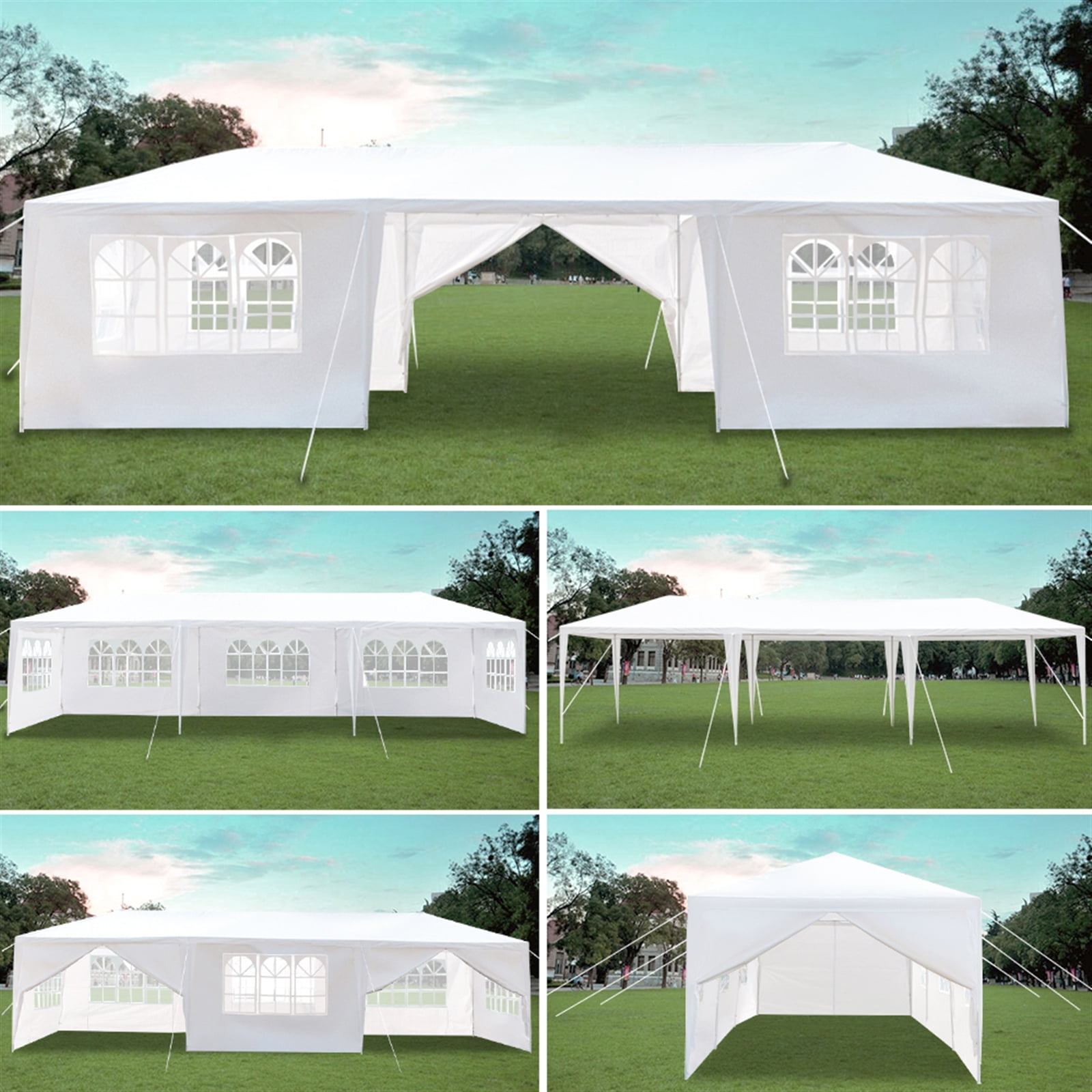 Lowestbest 10'x30' Outdoor Gazebo Party Wedding Tent with 8 Sidewalls and Steel Tube Lowestbest 10'x30' Outdoor Gazebo Party Wedding Tent with 8 Sidewalls and Steel Tube