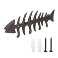 thumbnail image 1 of Hand Towel Holder, Wall Mounted Fish Bones Towel Rack Easy Installation 4 Hooks  For Home Type 2 14.2x4.3x0.4in, 1 of 8